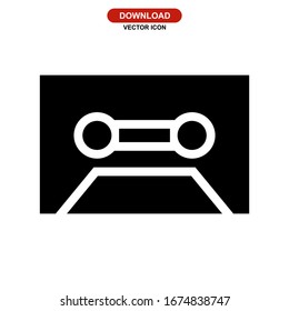 audio cassette icon or logo isolated sign symbol vector illustration - high quality black style vector icons
