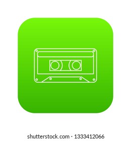 Audio cassette icon. Outline illustration of audio cassette vector icon for web