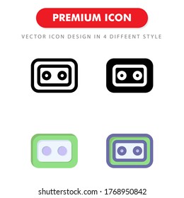audio cassette icon pack isolated on white background. for your web site design, logo, app, UI. Vector graphics illustration and editable stroke. EPS 10.