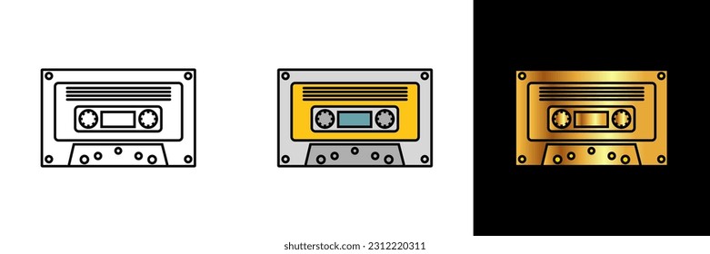 Audio Cassette icon representing the nostalgic charm of retro soundtracks and the timeless appeal of physical music media.