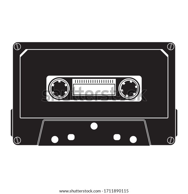 Audio Cassette Icon Retro Badge Vector Stock Vector (Royalty Free ...