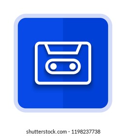 audio cassette icon. vector illustration