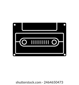 Vector de iconos de casete de audio. Señal de ilustración de casete. Símbolo o logotipo VHS.