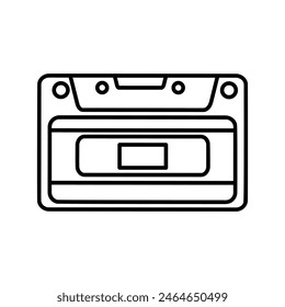 Vector de iconos de casete de audio. Señal de ilustración de casete. Símbolo o logotipo VHS.