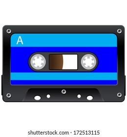 Audio cassette isolated on white 