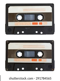 audio cassette isolated on white background. side A and B, vector