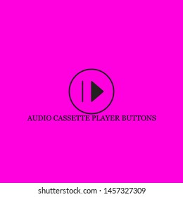 audio cassette player buttons icon sign signifier vector