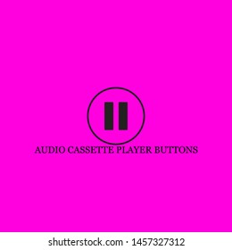 audio cassette player buttons icon sign signifier vector
