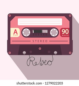 Audio Cassette Retro Vector Media Symbol