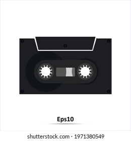 Audio cassette tape icon. Vector illustration. EPS10