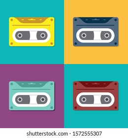AUDIO CASSETTE, TAPE ILLUSTRATION VECTOR