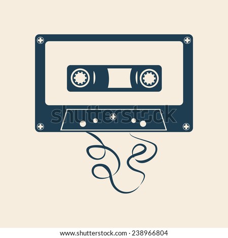 AUDIO CASSETTE, TAPE ILLUSTRATION VECTOR