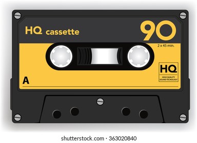 Audio cassette tape isolated