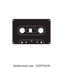 Audio cassette tape isolated on white background. vector illustration