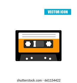 Audio cassette tape isolated on white background
