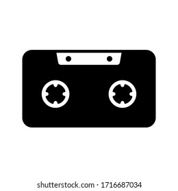 Audio cassette tape isolated vector old music retro player icon Vector Illustration on white background. eps 10