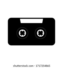 Audio cassette tape isolated vector old music retro player icon Vector Illustration on white background. eps 10
