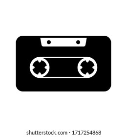 Audio cassette tape isolated vector old music retro player icon Vector Illustration on white background. eps 10