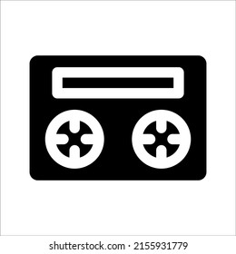Audio cassette tape isolated vector old music retro player icon Vector Illustration on white background (100 kecocokan)