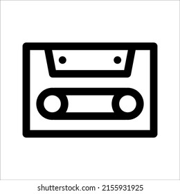 Audio cassette tape isolated vector old music retro player icon Vector Illustration on white background (100 kecocokan)