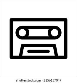Cinta de audio aislada vectorial antiguo ícono reproductor de música retro Vector Ilustración sobre fondo blanco (100 kecocokan)