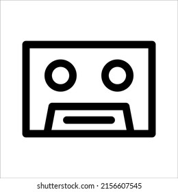 Audio cassette tape isolated vector old music retro player icon Vector Illustration on white background (100 kecocokan)