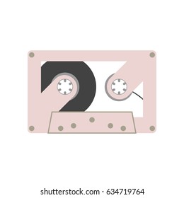 Audio cassette tape vector illustration