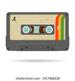 Audio cassette tapes old retro vintage on white background,illustration vector 