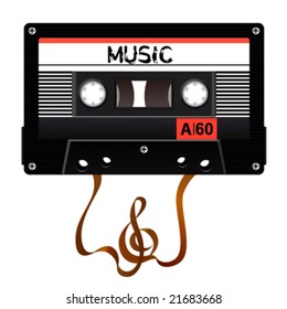 audio cassette vector