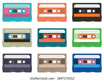 Audio cassette vector design illustration isolated on white background