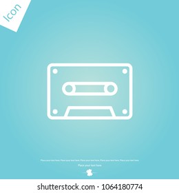 Audio cassette vector icon