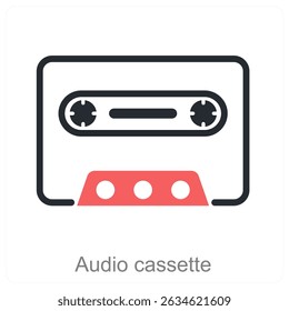 audio cassette vector icon concept design