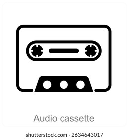 audio cassette vector icon concept design