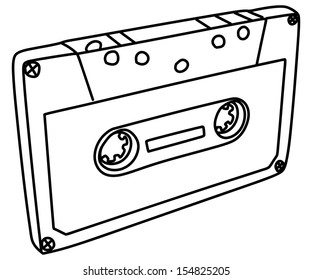 Audio cassette vector illustration