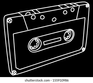 Audio cassette vector illustration 