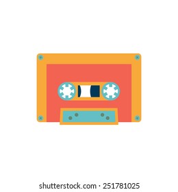 Audio cassette..vector illustration.