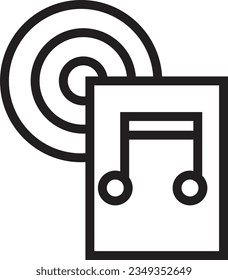 Audio Cd Media Outline Icon