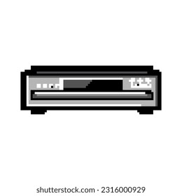 audio cd player game pixel art retro vector. bit sound retro, stereo entertainment audio cd player. old vintage illustration