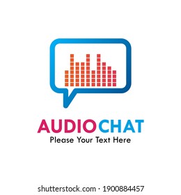 Audio chat logo template illustration