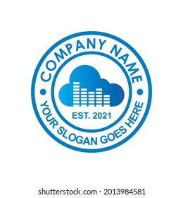 audio cloud logo , technology logo