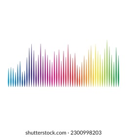 Audio colorful wave logo. Vector equalizer element. sound wave illustration logo vector icon template