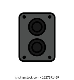 Audio with colour outline icon vector illustration logo template for many purpose