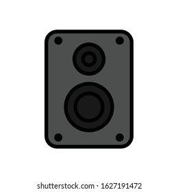 Audio with colour outline icon vector illustration logo template for many purpose