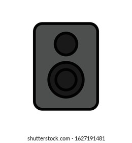 Audio with colour outline icon vector illustration logo template for many purpose