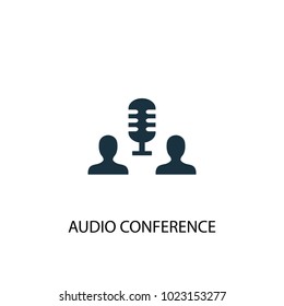 Audio Conference icon. Simple element illustration. Audio Conference symbol design from eLearning collection. Can be used in web and mobile.