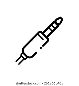 audio connector, jack plug – vector icon