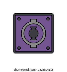 Audio, connector, speak on icon. Element of color music studio equipment icon. Premium quality graphic design icon. Signs and symbols collection icon