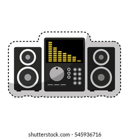 audio console professional icon vector illustration design