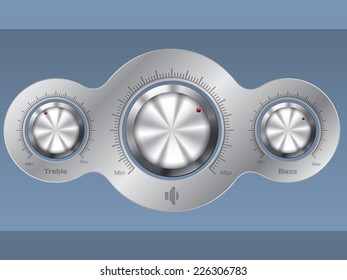 Audio control deck with metallic ornament