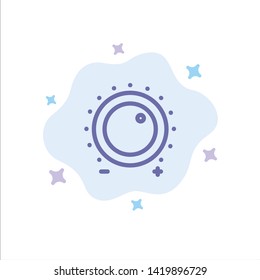 Audio, Control, Gain, Level, Sound Blue Icon on Abstract Cloud Background